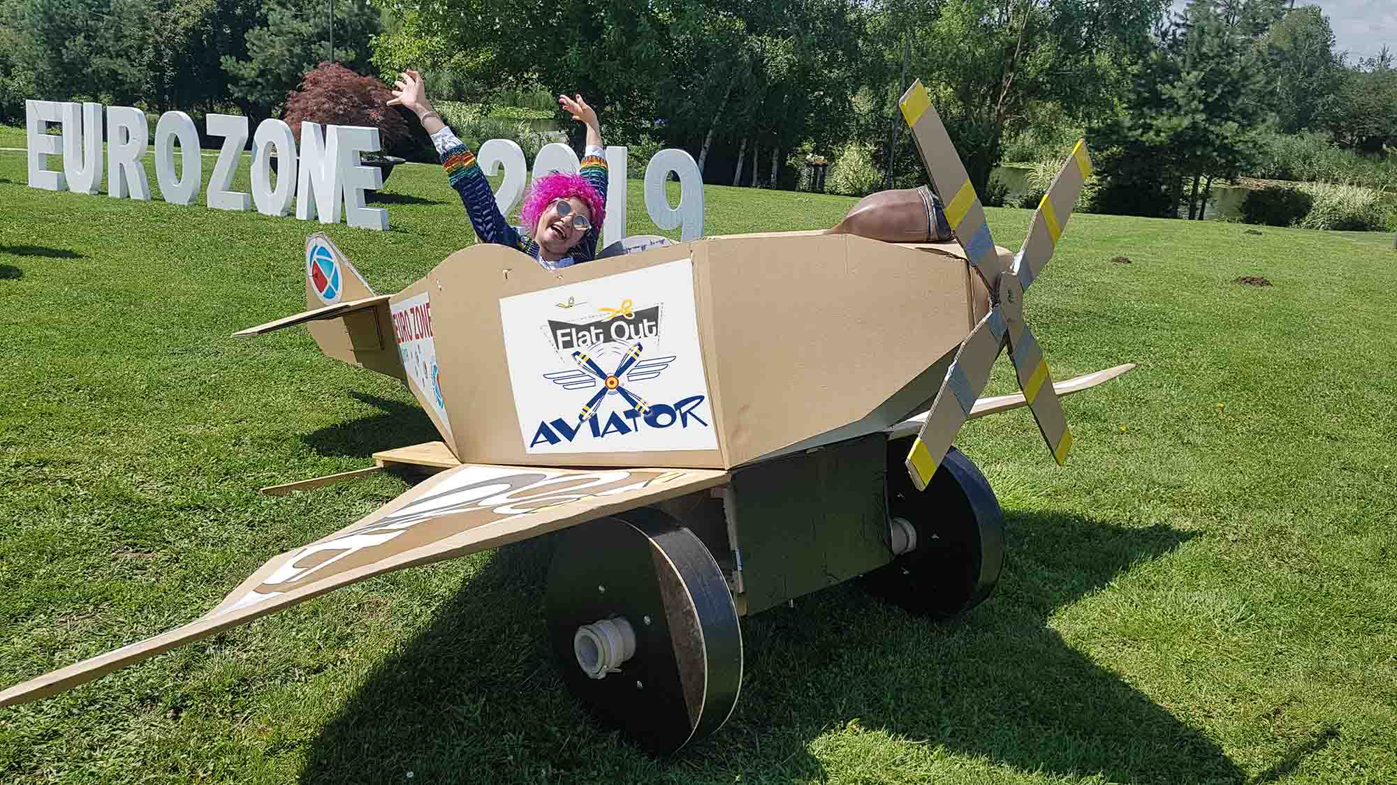 flat out aviator collaborative team building challenge