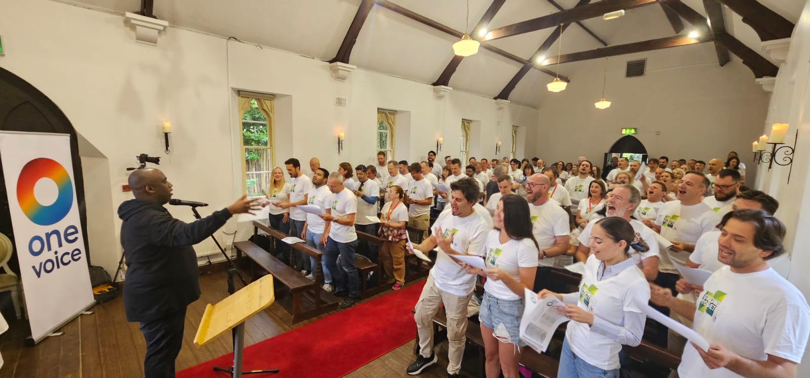 one voice team building music activity