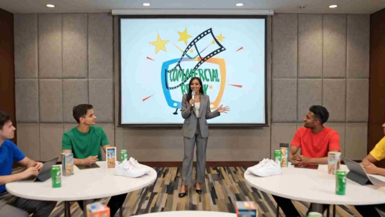 commercial break AI team building activity